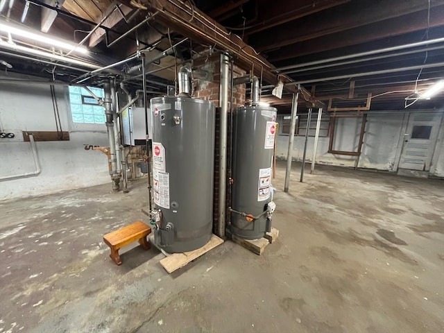 189 Bush St, Fall River, MA 02724 - below grade area with water heater