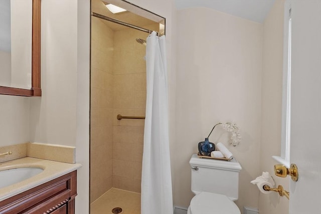 21 Johnson Rd, Winchester, MA 01890 - full bathroom with toilet, tiled shower, and vanity