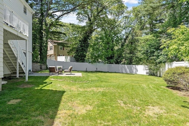 21 Johnson Rd, Winchester, MA 01890 - view of yard featuring a patio area and stairs