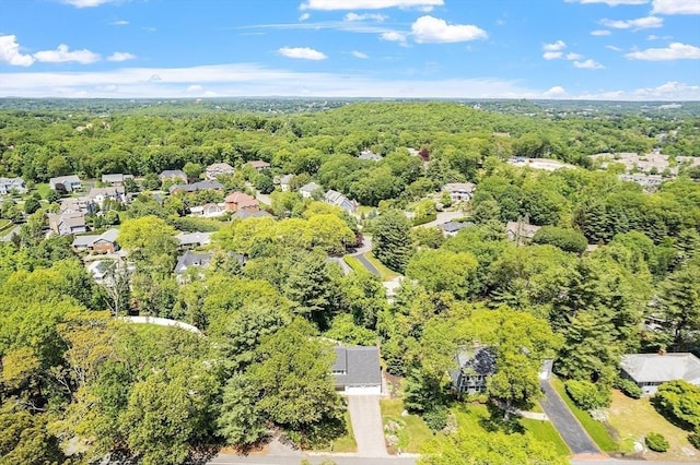 21 Johnson Rd, Winchester, MA 01890 - drone / aerial view of a heavily wooded area