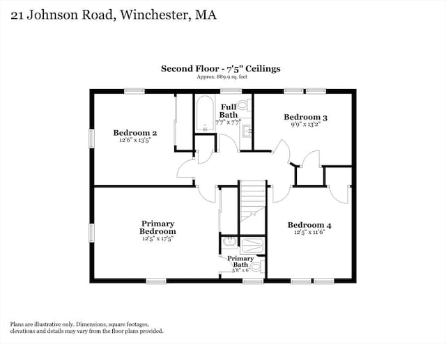 21 Johnson Rd, Winchester, MA 01890 - room layout