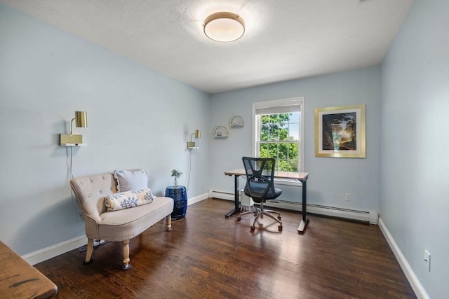 172 Carolyn Cir, Marshfield, MA 02050 - home office with baseboard heating and wood finished floors