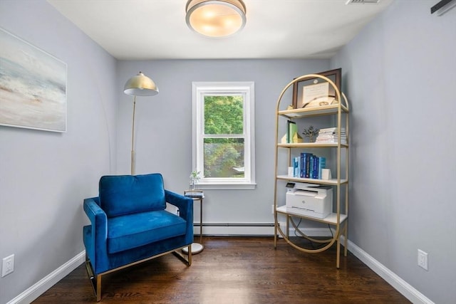 172 Carolyn Cir, Marshfield, MA 02050 - sitting room featuring a baseboard radiator and wood finished floors