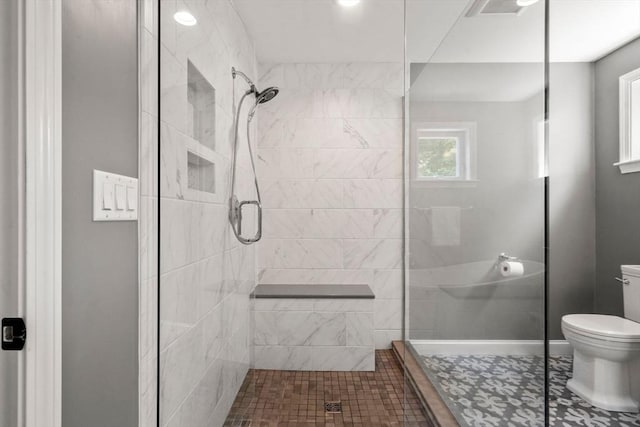 172 Carolyn Cir, Marshfield, MA 02050 - full bath with a stall shower and tile patterned flooring