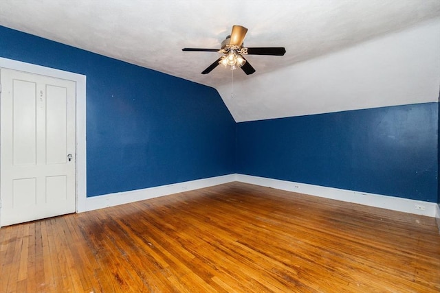 13 Mullin Ave, Quincy, MA 02169 - additional living space with lofted ceiling, ceiling fan, and wood finished floors