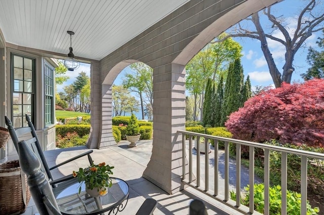 view of patio / terrace featuring covered porch