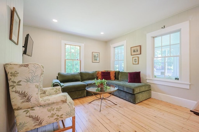 5 Pleasant St, Bourne, MA 02532 - living area featuring hardwood / wood-style flooring and baseboards