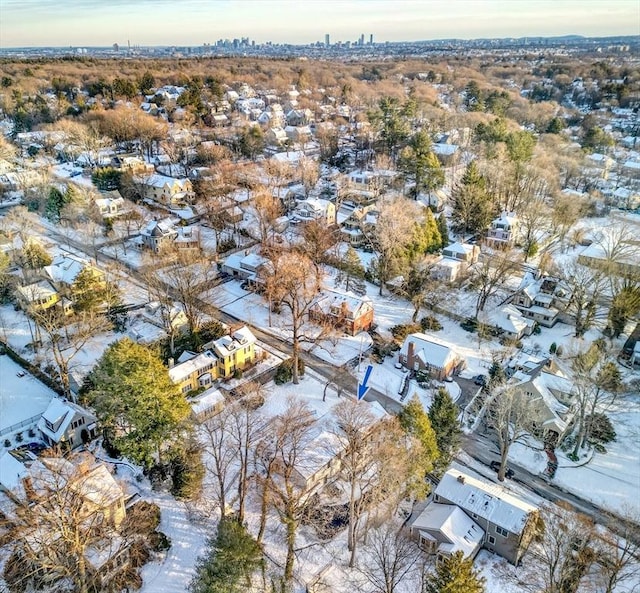 drone / aerial view with a residential view