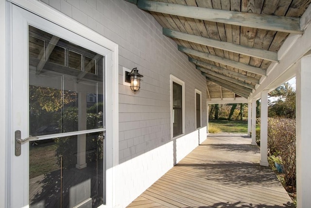 view of wooden deck