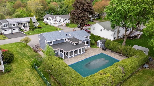 50 Thompson St, Dedham, MA 02026 - aerial perspective of suburban area