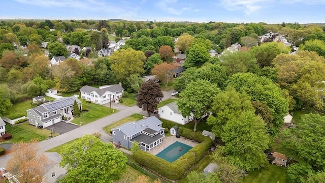 50 Thompson St, Dedham, MA 02026 - aerial perspective of suburban area