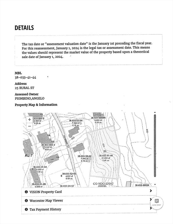 25 Rural St, Worcester MA, 01604 land for sale