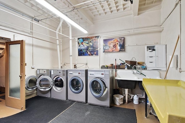 250 Beacon Unit 1B, Boston, MA 02116 - communal laundry room featuring washing machine and dryer