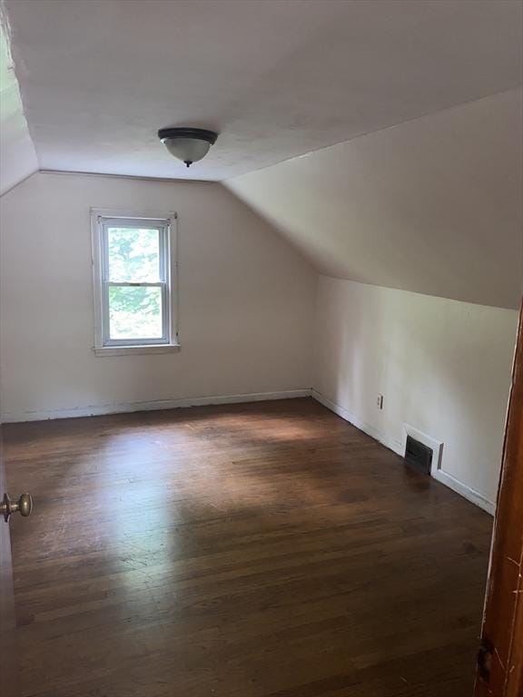107 Rollins St, Springfield, MA 01109 - additional living space with lofted ceiling and dark wood-style flooring