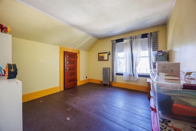 1-3 Fairoaks Ave, Methuen, MA 01844 - additional living space with radiator, lofted ceiling, wood-type flooring, and baseboards