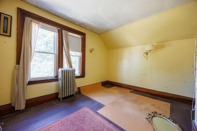1-3 Fairoaks Ave, Methuen, MA 01844 - bonus room featuring radiator, plenty of natural light, lofted ceiling, and wood-type flooring