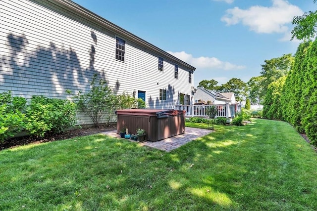 80 Schooner Ln, Barnstable, MA 02601 - view of green lawn with a hot tub