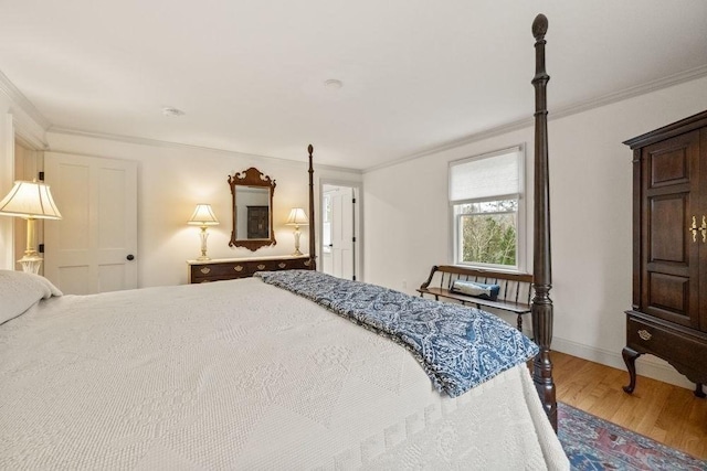 307 Riverview Dr, Chatham, MA 02633 - bedroom with wood finished floors, baseboards, and ornamental molding