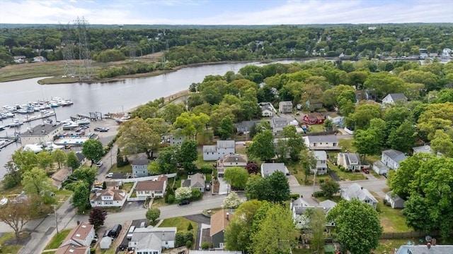 152 Audubon Ave, Braintree, MA 02184 - aerial view of property and surrounding area featuring a large body of water and nearby suburban area