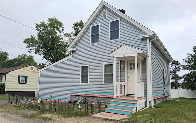 23 Barry St, Brockton, MA 02302 - view of front of house featuring a chimney