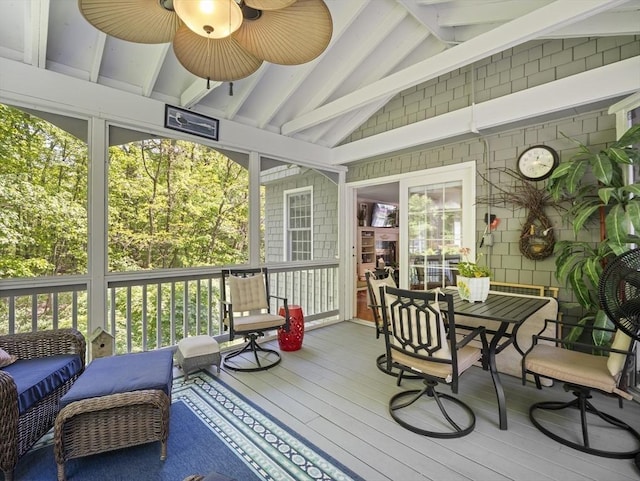 10 Robinhood Rd, Tyngsborough, MA 01879 - sunroom / solarium featuring ceiling fan