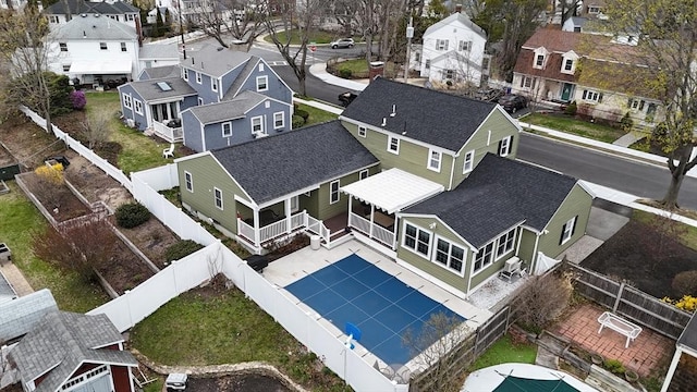 bird's eye view featuring a residential view