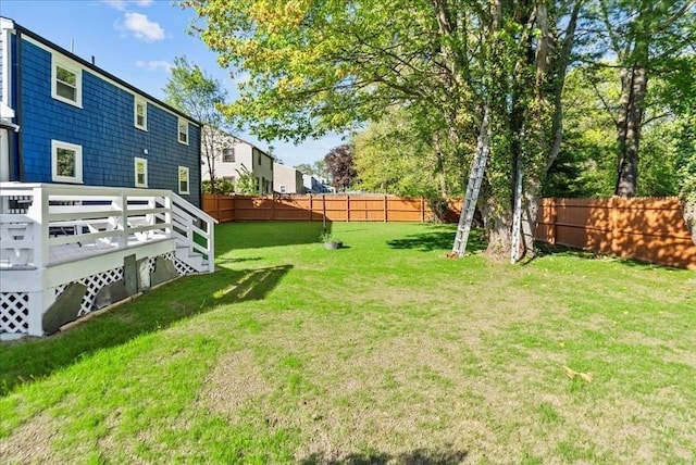 7 Curran Ter, Randolph, MA 02368 - view of yard featuring a deck