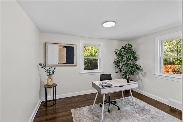 7 Curran Ter, Randolph, MA 02368 - office space featuring healthy amount of natural light, dark wood-style floors, and baseboards