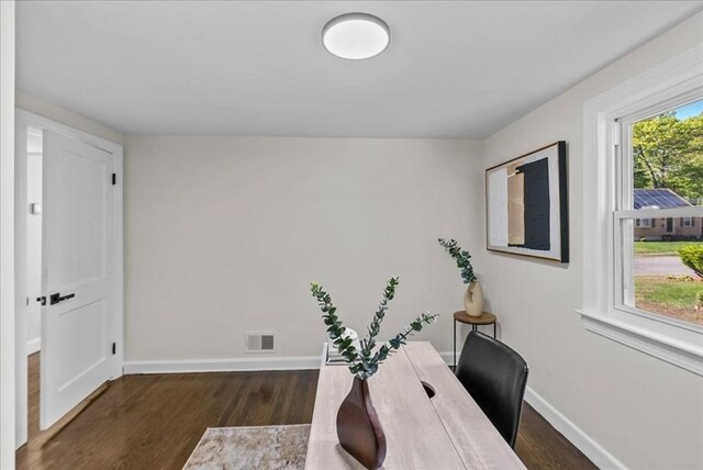7 Curran Ter, Randolph, MA 02368 - home office featuring dark wood-style flooring and baseboards