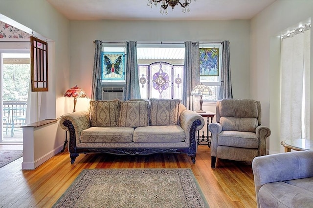 96 Robinson Ave, Attleboro, MA 02703 - living area with light wood-type flooring and cooling unit