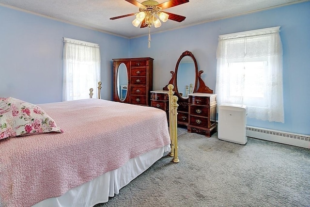 96 Robinson Ave, Attleboro, MA 02703 - carpeted bedroom with ceiling fan and baseboard heating