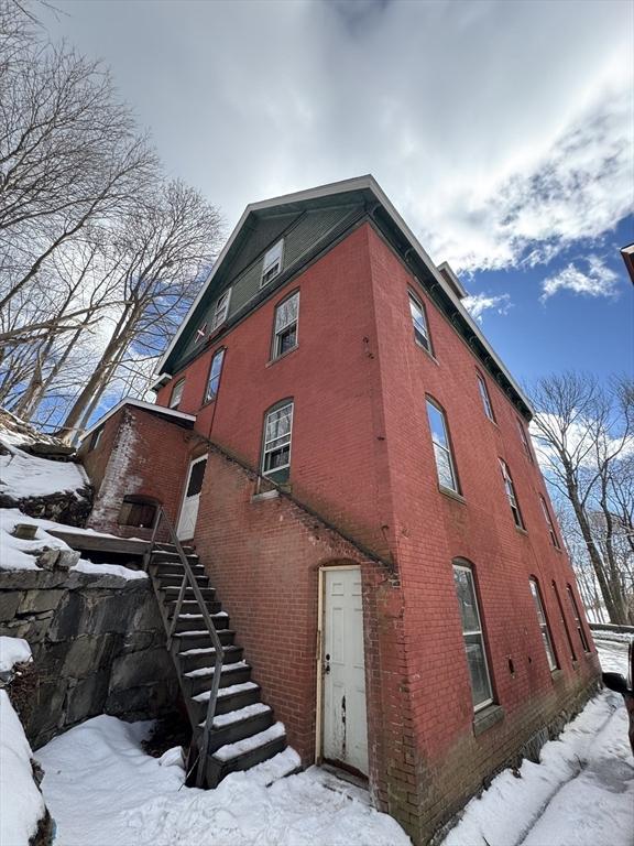 view of snow covered exterior