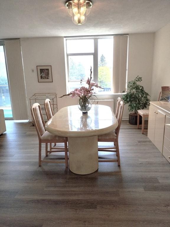 dining room featuring a healthy amount of sunlight, baseboards, and light wood-style flooring