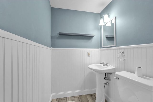 bathroom with toilet and sink