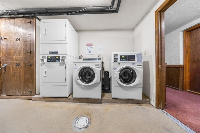 118 Parker St Unit 16, Acton, MA 01720 - communal laundry room with estacked washer and dryer and washer and dryer