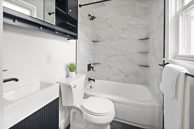 17 Bow Street Pl Unit 2, Somerville, MA 02143 - bathroom with toilet, shower / tub combination, and vanity