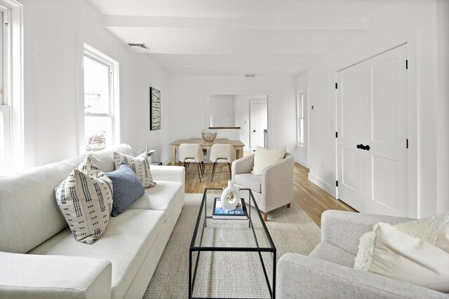 17 Bow Street Pl Unit 2, Somerville, MA 02143 - living room with wood finished floors