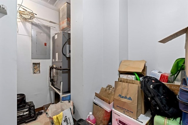 storage area with electric panel