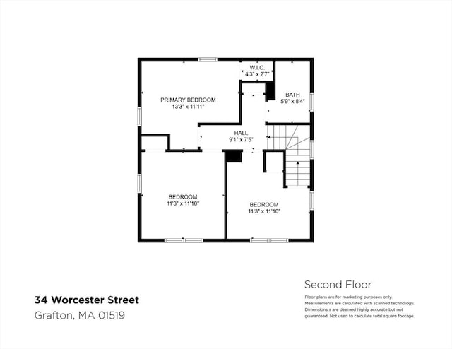 34 Worcester St, Grafton, MA 01519 - floor plan / room layout