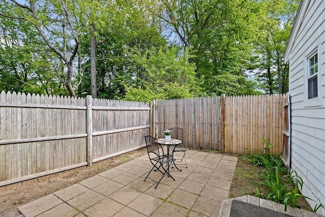 216 Waltham St, Hanson, MA 02341 - view of patio / terrace featuring a fenced backyard