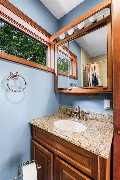 31 Cedar Hill Ter, Swampscott, MA 01907 - full bathroom with vanity and curtained shower