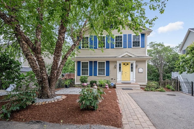 44 Sachem St, Waltham, MA 02451 - view of front of house featuring asphalt driveway