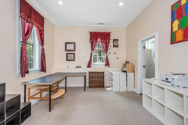 44 Sachem St, Waltham, MA 02451 - carpeted home office featuring recessed lighting and baseboards