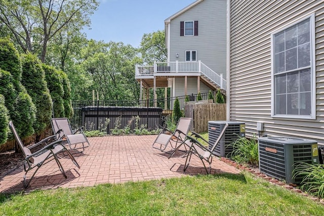 44 Sachem St, Waltham, MA 02451 - view of patio / terrace with central AC unit