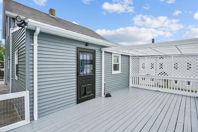 view of wooden deck