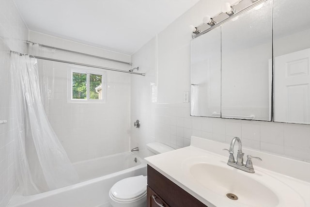 20 Hilltop Dr, Burlington, MA 01803 - bathroom featuring vanity, tile walls, and shower / bath combo