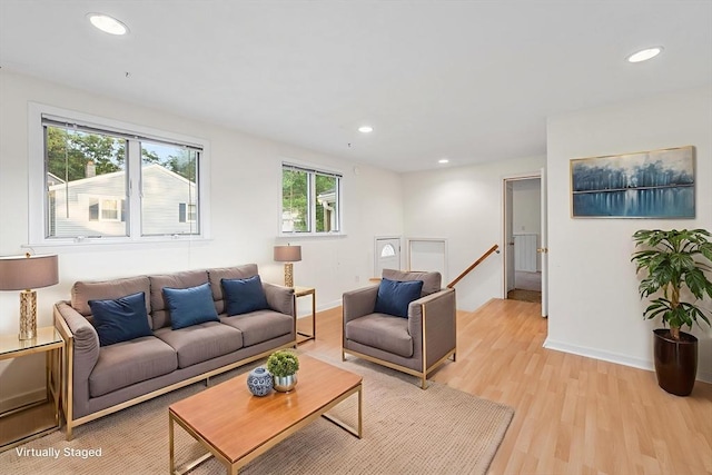 20 Hilltop Dr, Burlington, MA 01803 - living area featuring light wood-style floors and recessed lighting