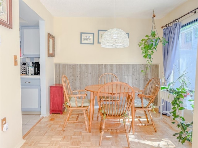 view of dining space