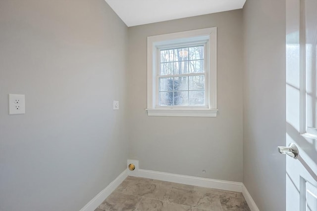 laundry area with hookup for an electric dryer