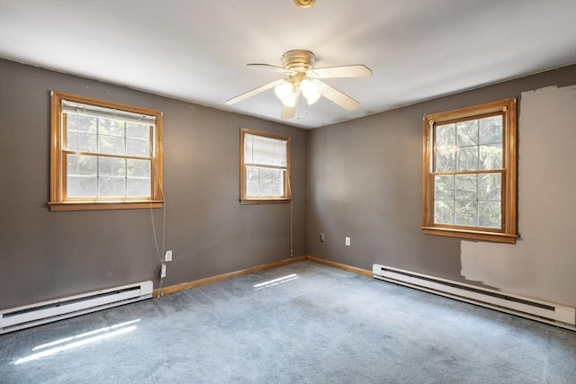 25 Hamilton Rd, Northborough, MA 01532 - unfurnished room with a baseboard radiator, plenty of natural light, and carpet flooring